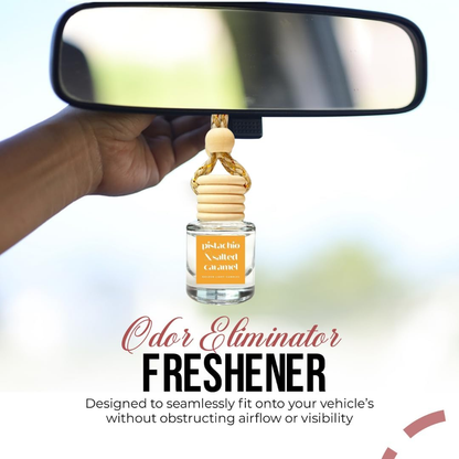 Car Air Freshener Hanging (Pack of 2) | Pistachio and Salted Caramel Car Scent