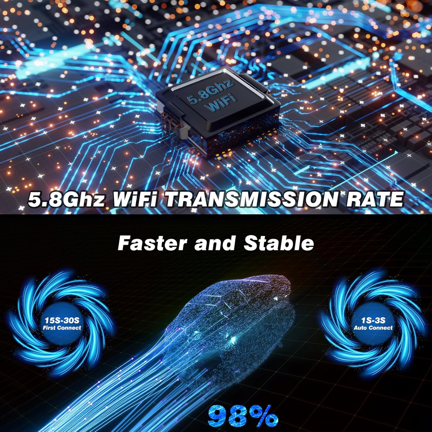 Wireless Carplay Adapter,  Convert Wired to Wireless Carplay Dongle