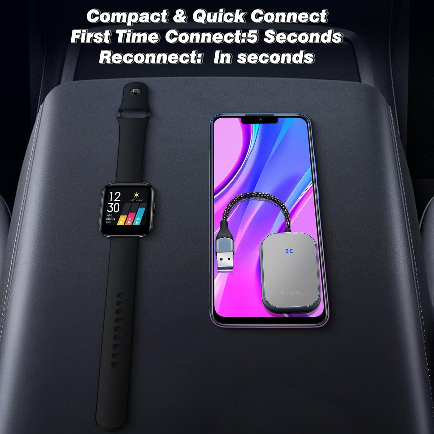 Wireless Carplay Adapter,  Convert Wired to Wireless Carplay Dongle