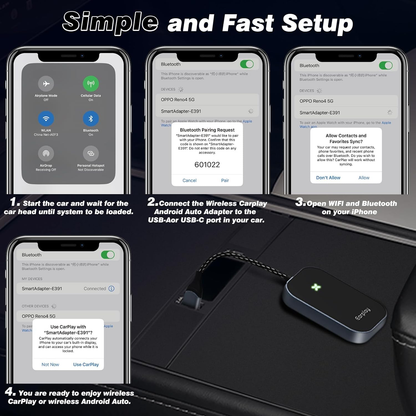 Wireless Carplay Adapter,  Convert Wired to Wireless Carplay Dongle